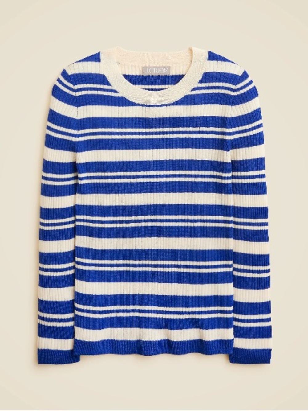 J.Crew new Carolyn three-quarter sleeve sweater in striped merino wool NWT